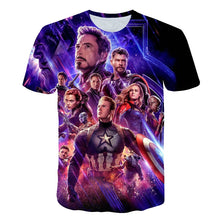 Load image into Gallery viewer, 2019 New design t shirt men/women marvel Avengers Endgame 3D print t-shirts Short sleeve Harajuku style tshirt tops AS SIZE