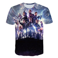 Load image into Gallery viewer, 2019 New design t shirt men/women marvel Avengers Endgame 3D print t-shirts Short sleeve Harajuku style tshirt tops AS SIZE