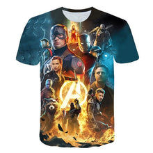 Load image into Gallery viewer, 2019 New design t shirt men/women marvel Avengers Endgame 3D print t-shirts Short sleeve Harajuku style tshirt tops AS SIZE