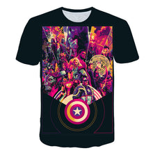 Load image into Gallery viewer, 2019 New design t shirt men/women marvel Avengers Endgame 3D print t-shirts Short sleeve Harajuku style tshirt tops AS SIZE