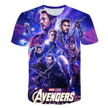 Load image into Gallery viewer, 2019 New design t shirt men/women marvel Avengers Endgame 3D print t-shirts Short sleeve Harajuku style tshirt tops AS SIZE