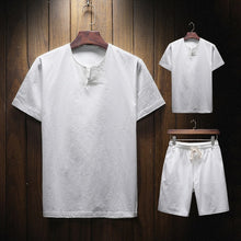 Load image into Gallery viewer, Sinicism Store 5XL Men Cotton Linen T-shirt Man 2019 Summer Casual T-shirts Men T Shirts Male V-Neck Short Sleeve Tees